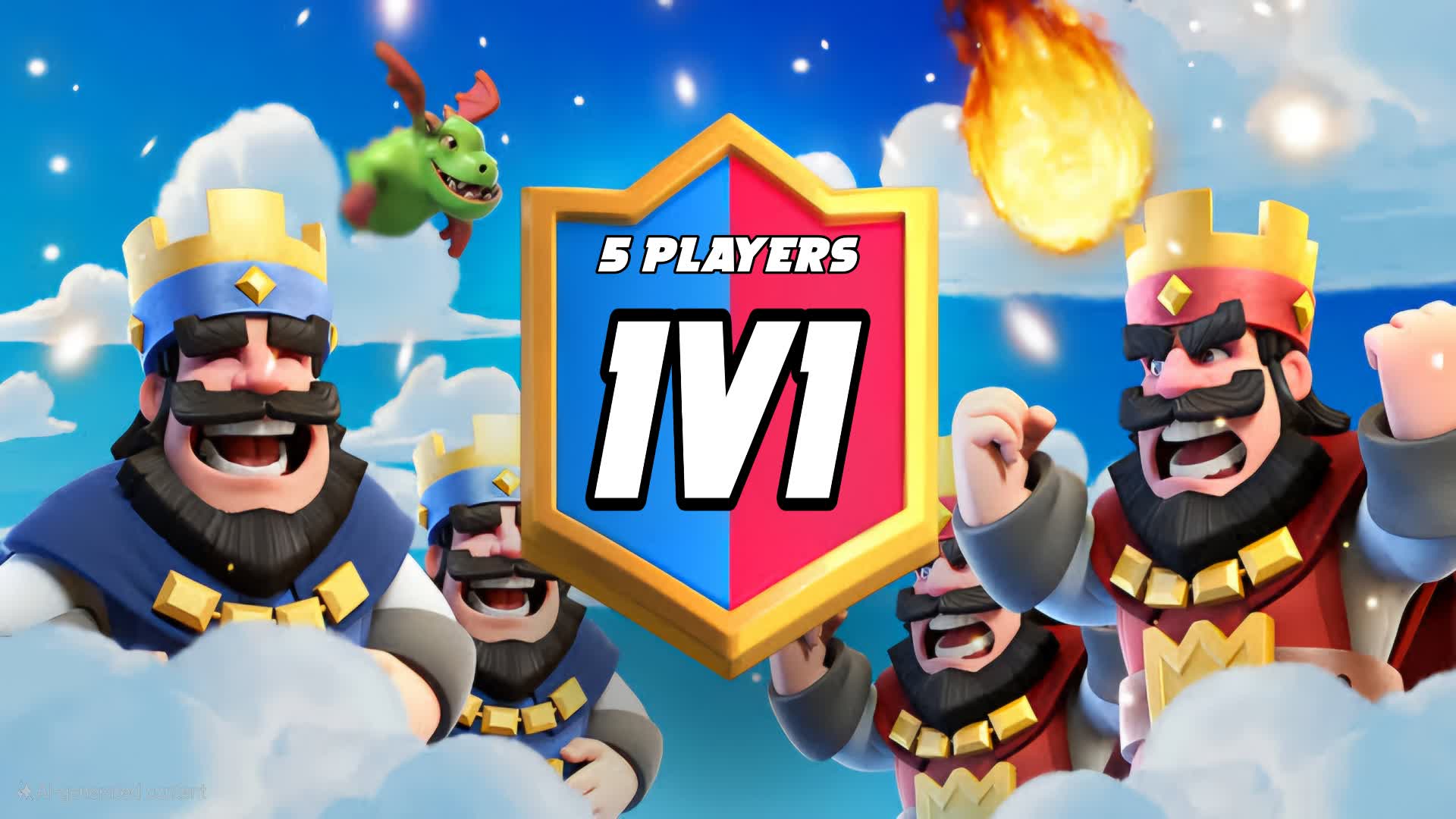 1V1 Clash Royale (5 PLAYER)👑