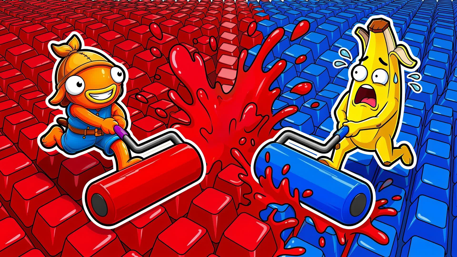 KEYBOARD RED VS BLUE