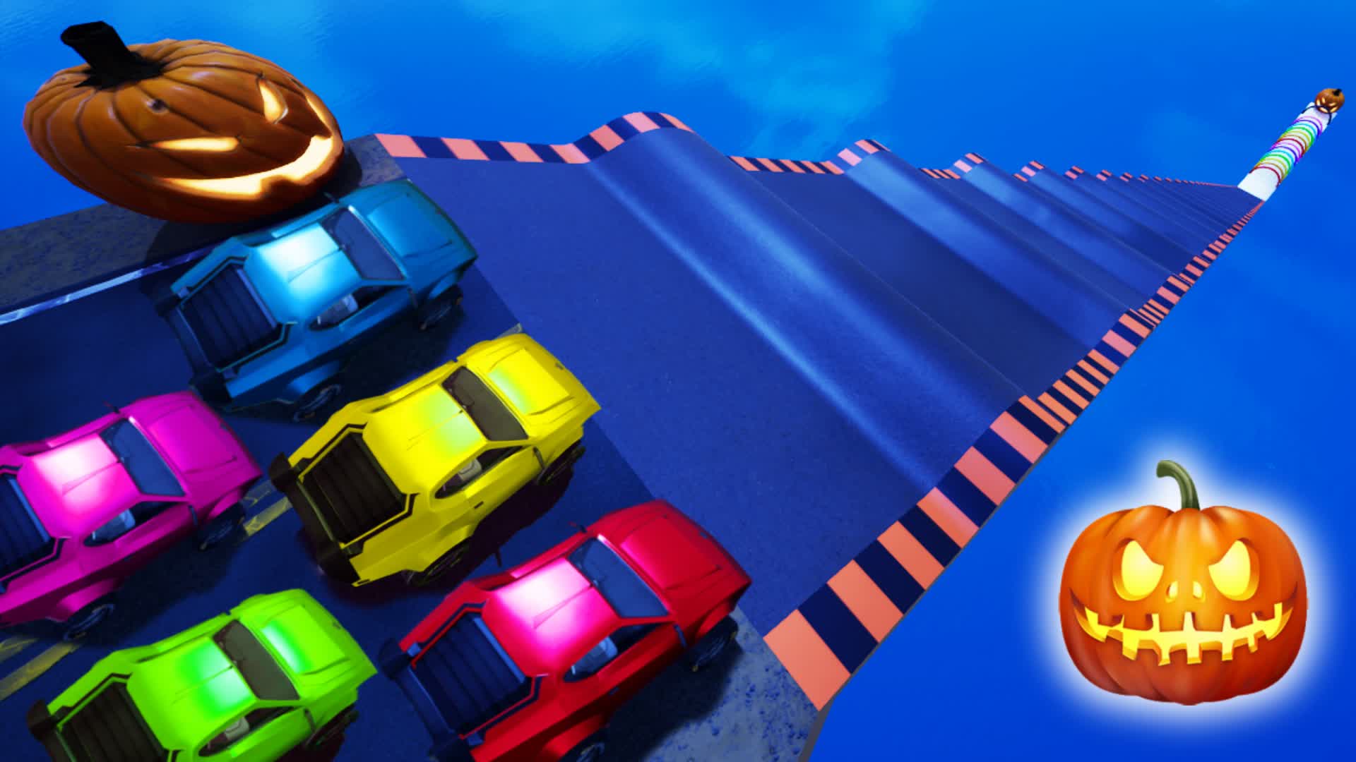 🎃HALLOWEEN CARS MEGA RAMP🎃