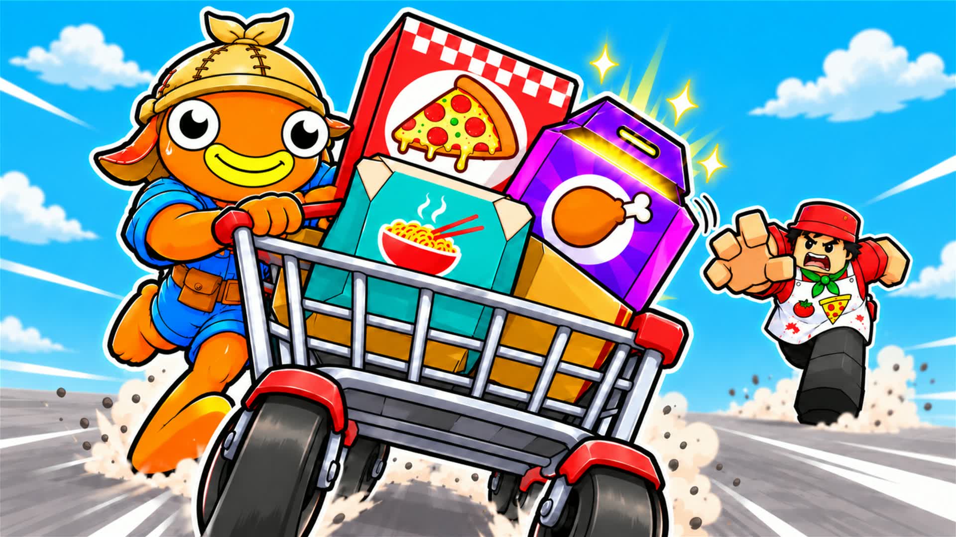 ESCAPE FOR FOOD 🍕[STEAL EGG]
