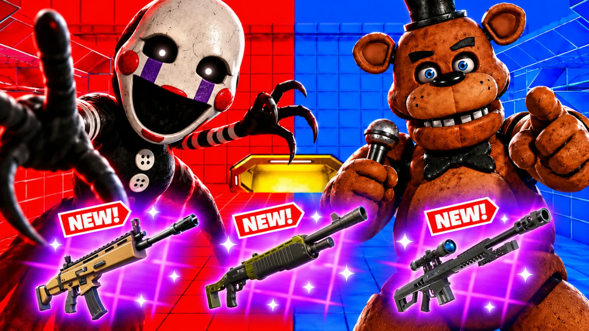 RVB RED VS BLUE FNAF FIVE NIGHTS 🔴🔵