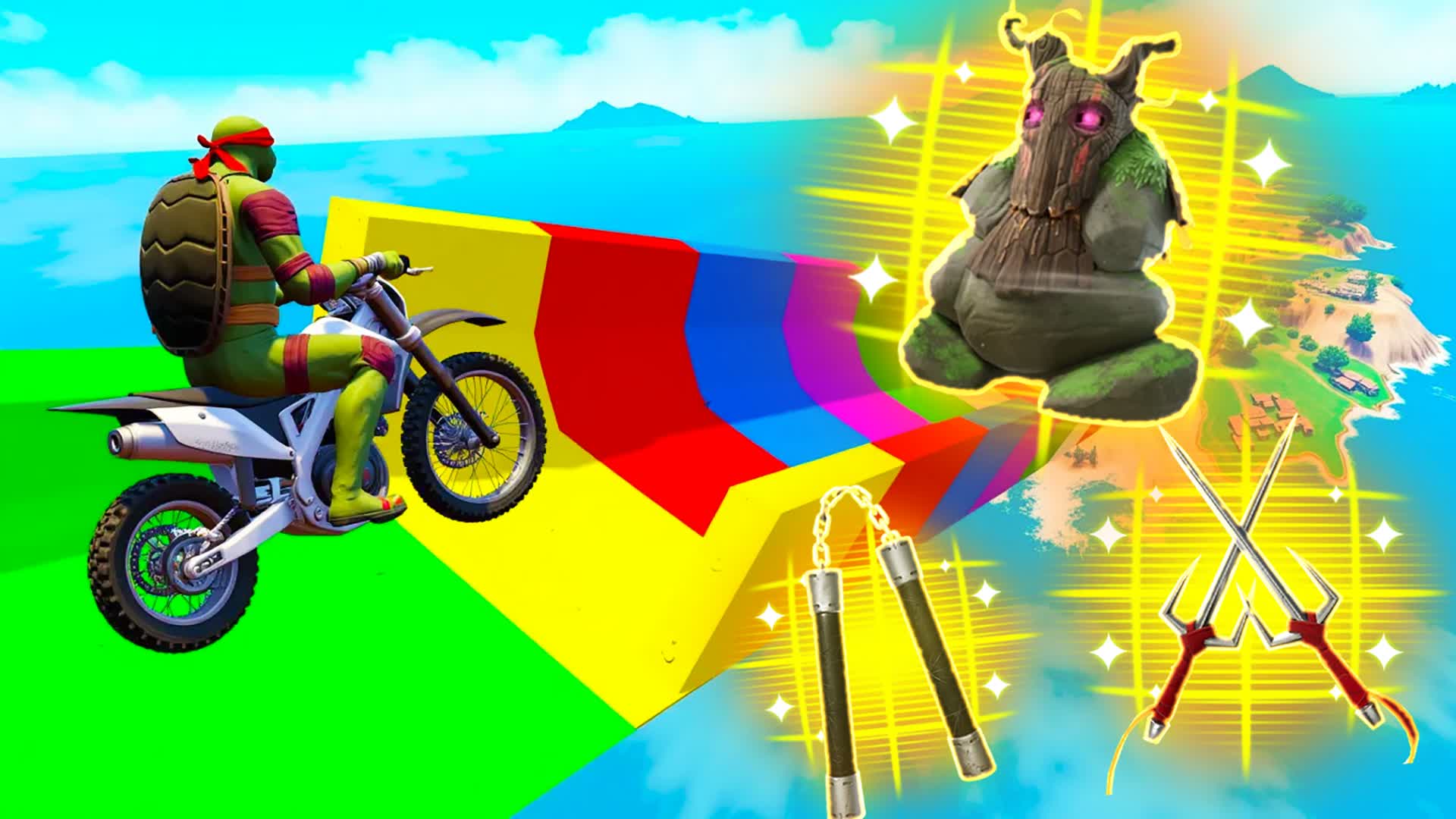 CRAZY DRIVE RAMP ALL CARS TMNT 🌄