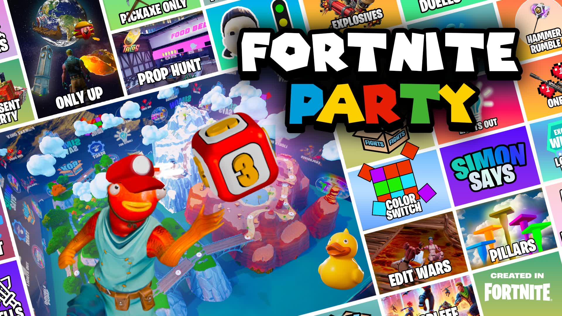 🎈 FORTNITE PARTY 👑 25+ MINIGAMES
