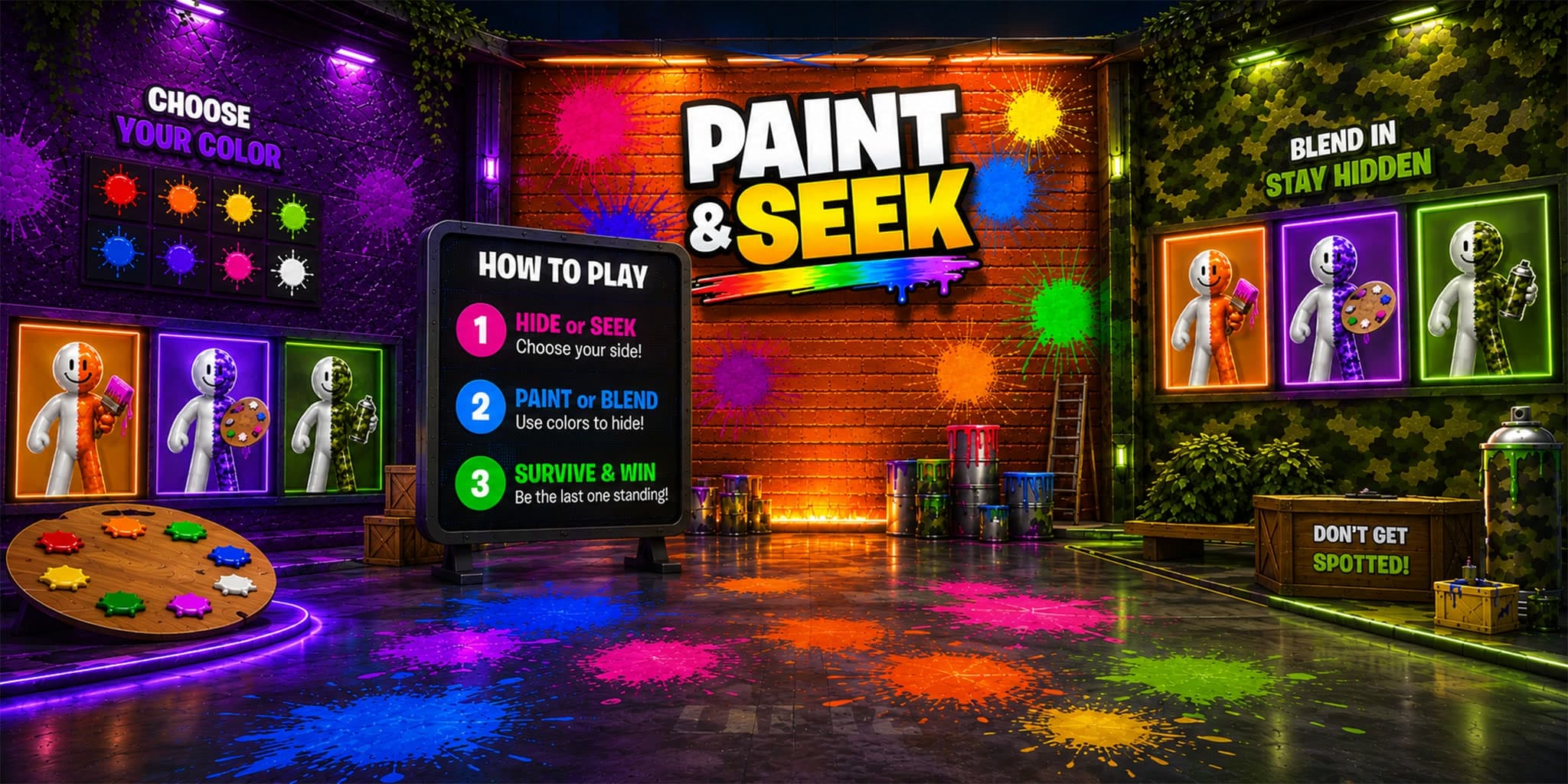 Meccha Chameleon Paint Hide & Seek 🎨