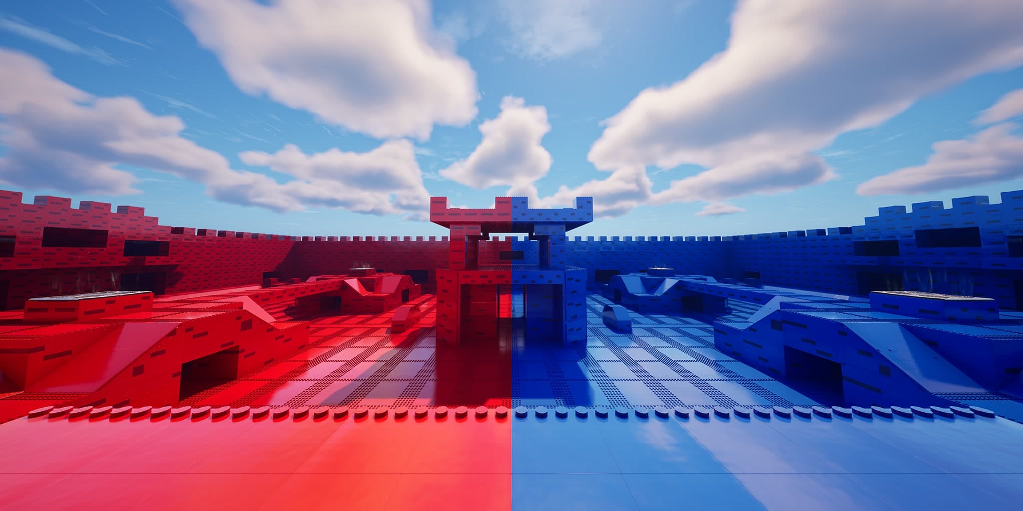 🧱MEGA RED VS BLUE 🔴🔵