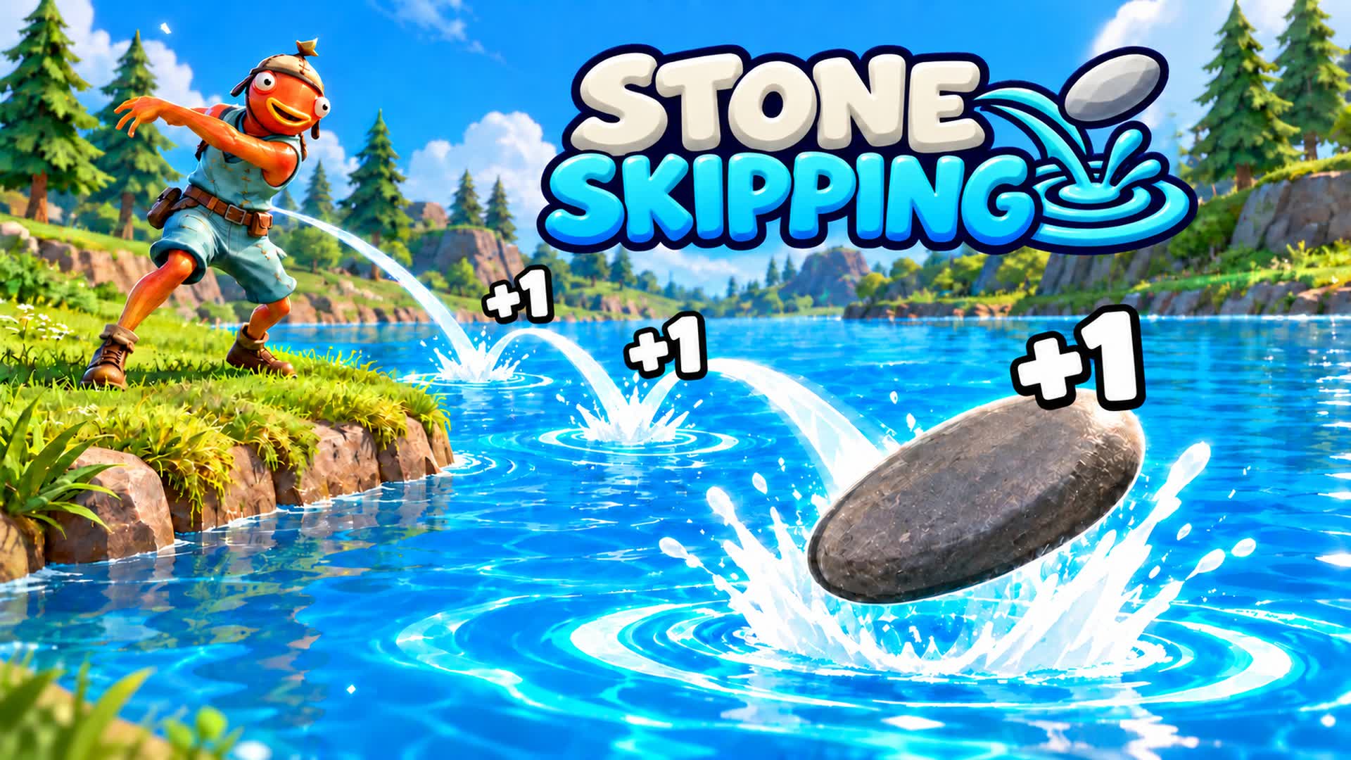 +1 STONE SKIPPING!