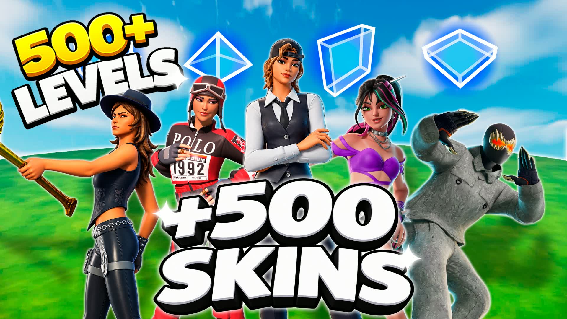 500 SKINS FREE BUILD 500+