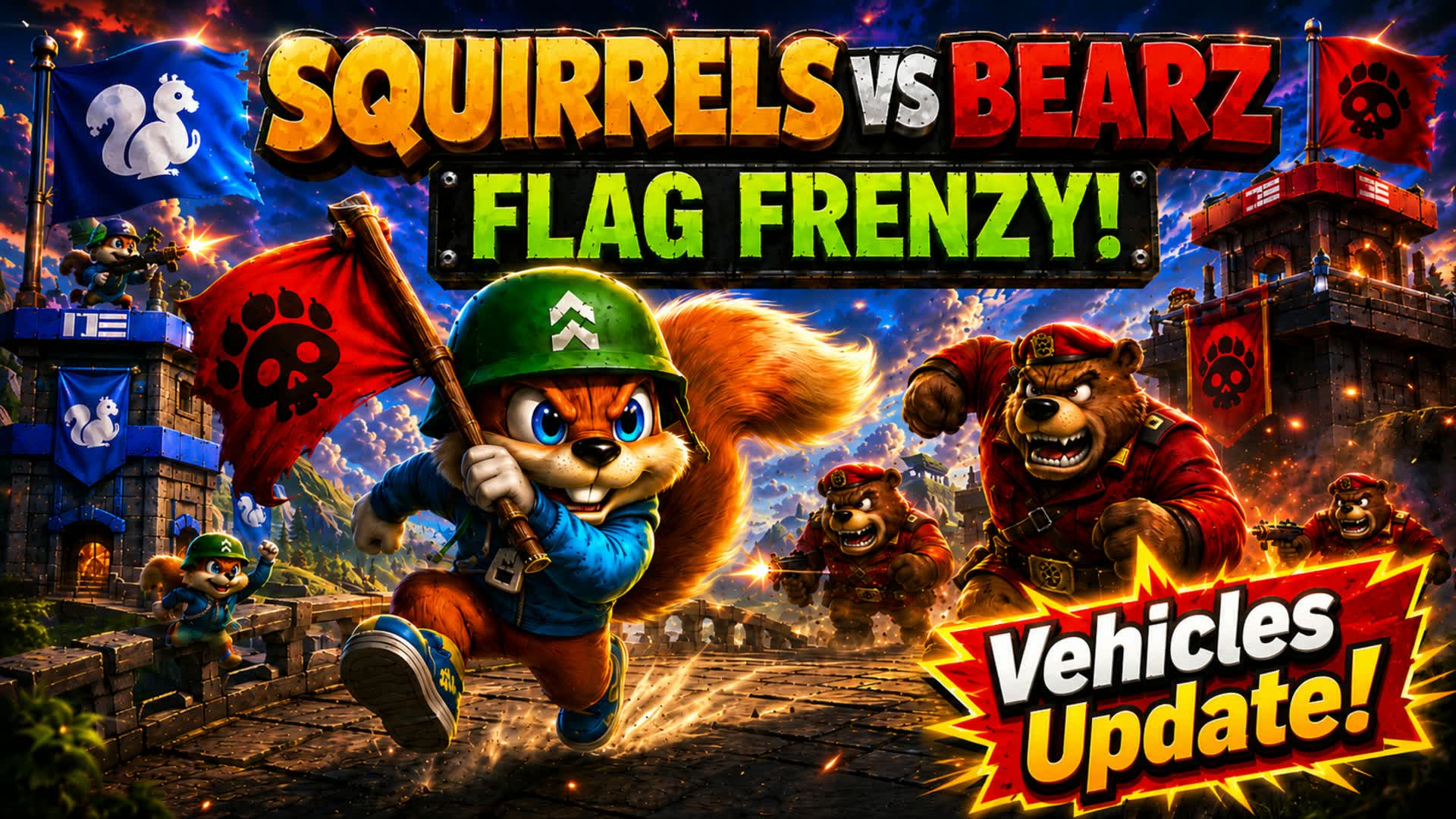 Squirrels vs Bearz: Flag Frenzy!
