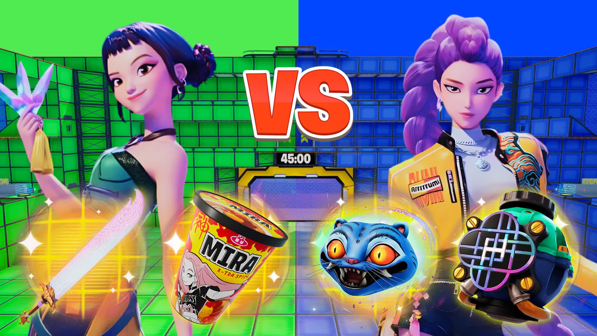 FIGHTING TEAMS BLUE VS GREEN ๐ต๐ข