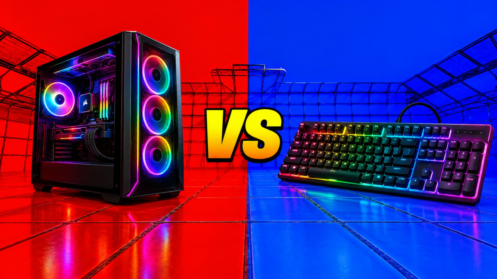 RVB TASTATUR VS PC🔴🔵 SUPER